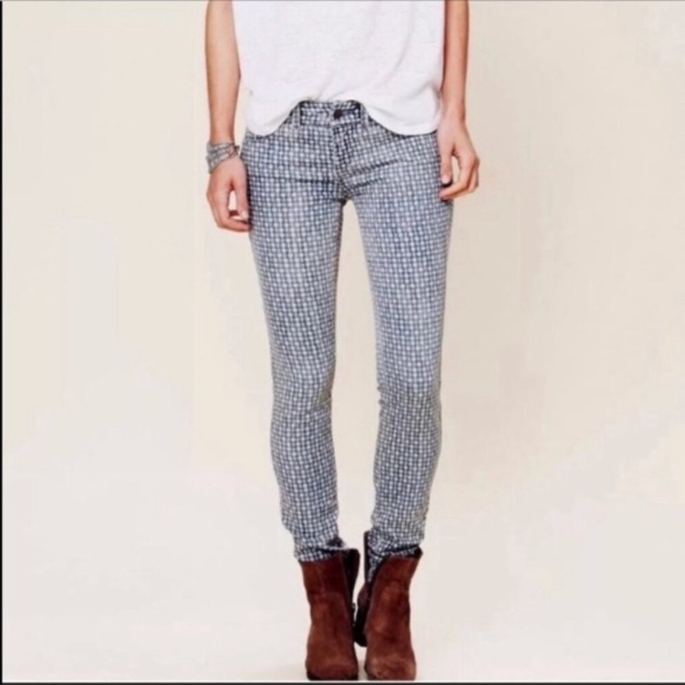 Free People Rosey Print Diamond Skinny Jeans